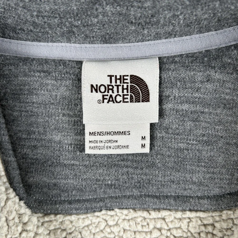 The North Face Sweatshirt Mens Medium Patrol Sherpa Lined Snap Mock Neck Fleece